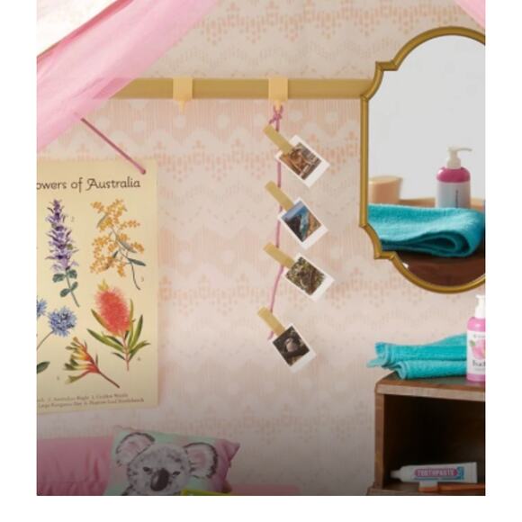 American Girl Kira Comfy Tent HOOK For Photo Hanger Wallflower Sign or Mirror - Picture 6 of 7